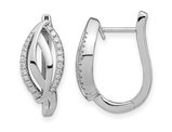 1/3 Carat (ctw I2-I3, I-J) Diamond Hinged Hoop Earrings in 14K White Gold